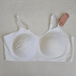 Shapermint Nwt Essentials Smoothing Comfort Wireless Bra White 3XL New 13402